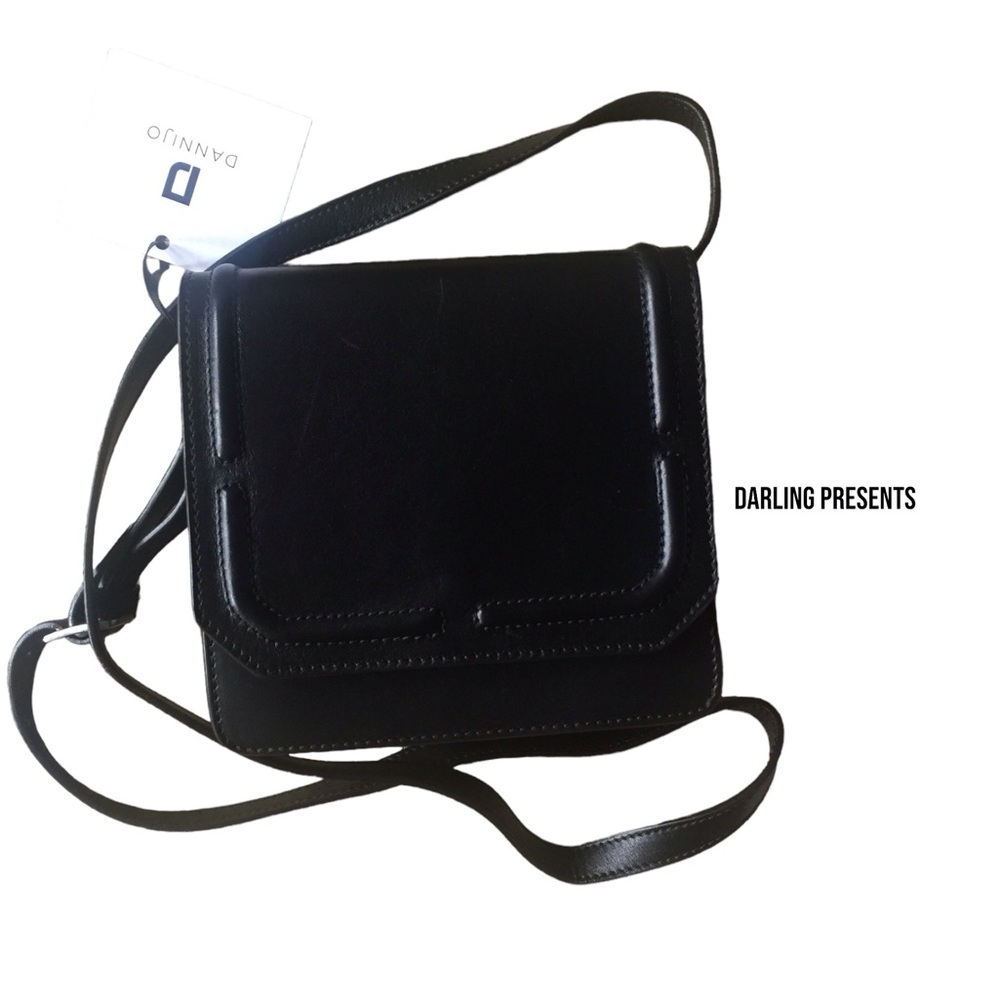 Dannijo Italian Leather Crossbody Handbag Women Color Black
